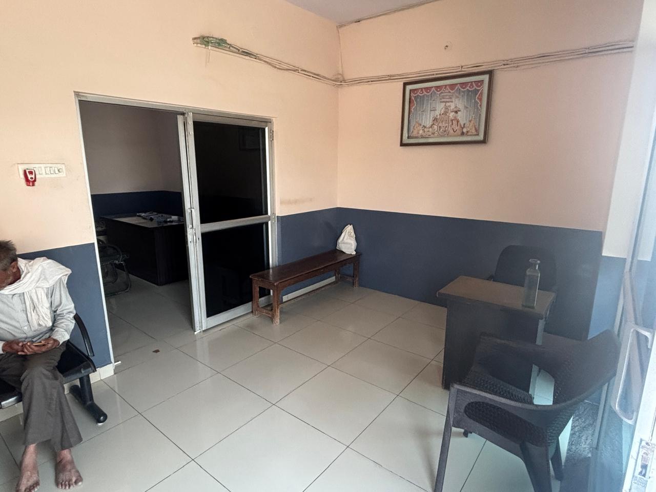 Patient waiting area at Vaid Raj Ayurved Chikitsa Kendra