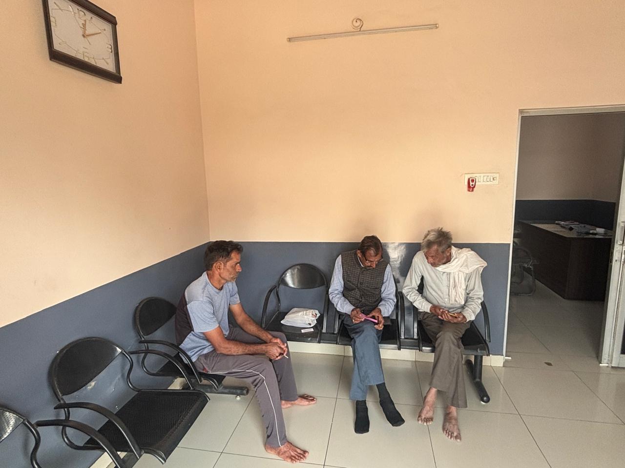 Patients awaiting consultation at the clinic